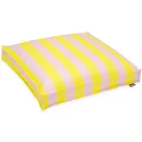 Hock Sitzkissen H.O.C.K., bunt (gelb rosé, gestreift), Dekokissen_Sitzkissen_Kissenhüllen, B/L: 50cm x 50cm, 1 Stk., Bezug: 100% Polyacryl, gestreift, Sitzkissen, B:50cm H:5cm L:50cm