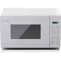Vestel SHARP YC-MG02E-C 2-in-1 Mikrowelle (20 L, 800 W MW, 1000 W Grill, 11 Leistungsstufen), (8 Automatikprogramme, 25,5 cm Glasdrehteller, Timer), Crystal