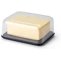 Continenta Butterdose "Duracore, Dose für 250g Butter", schwarz, B:10,5cm H:6cm L:13cm, Kunststoff, Zellulosefaser, Lebensmittelaufbewahrungsbehälter, Butterdose, spülmaschinenfest