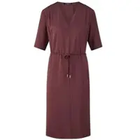 Fadenmeister Berlin Kleid V-Ausschnitt rot