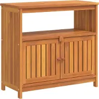 Syfax Garten-Konsolentisch 80x35x75 cm Massivholz Akazie