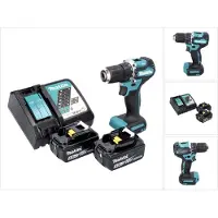 Makita DDF 487 RT Akku Bohrschrauber 18 V 40 Nm Brushless + 2x Akku 5,0 Ah + Ladegerät
