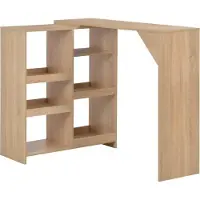 Syfax Bartisch mit Beweglichem Regal Eichenbraun 138x39x110 cm