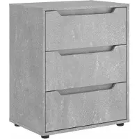 Syfax Sideboard VISNES Betongrau 60x40x73 cm Holzwerkstoff