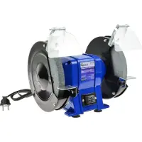 GEKO Zwei-Scheiben Tischschleifmaschine 200mm - Grobkorn und Feinkorn, leistungsstarker 350W Motor, ideal zum Schleifen und Polieren, mit verstellbaren Schutzaugen