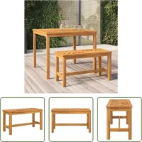 The Living Store Gartenbank 80 cm Massivholz Akazie