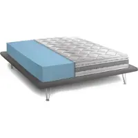 Talamo Italia Doppelmatratze Sveva, Herausnehmbare Matratze aus Memory Foam und Waterfoam, 100% Italy, Anti-Milbe und hypoallergen, Cm 160x190 h21