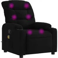 Syfax Massage-Relaxsessel, schwarzer Stoff