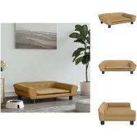 vidaXL Hundebett Braun 70x48x22 cm Samt - Hundebetten