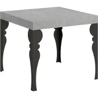 Itamoby Ausziehbarer Tisch 90x90/246 cm Paxon Cemento Anthrazit Gestell