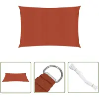 The Living Store Sonnensegel 160 g/m² Terrakottarot 2,5x4,5 m HDPE