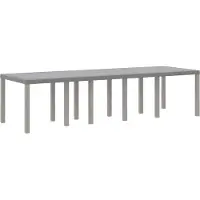 Syfax Gartentisch Hellgrau 300 x 100 x 73 cm Poly-Rattan
