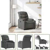 The Living Store Relaxsessel Dunkelgrau Stoff