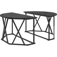 Syfax Couchtisch Schwarz Eichen-Optik 80 x 80 x 42 cm