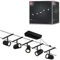 Paulmann Cup Seilsystem Basisset 5fl. schwarz matt