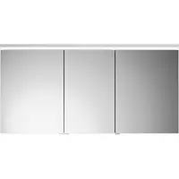 Burgbad Lin20 Spiegelschrank LED-Beleuchtung, 3 Türen, mittlerer Tür Anschlag rechts, 1400x700x170mm, SPQK140LF5381, Farbe: Dunkelgrau Matt