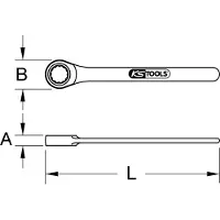 Ks Tools EDELSTAHL Einringschlüssel, 27 mm