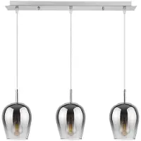 Rabalux 5253 Pendelleuchte 3 Spots Petunia, E27, silber-schwarz-grau, rund, Modern, ø140mm