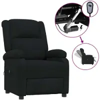 Syfax Relaxsessel Elektrisch Schwarz Stoff