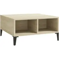 Syfax Couchtisch Sonoma-Eiche 60x60x30 cm Holzwerkstoff
