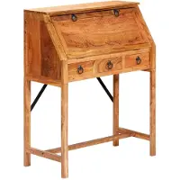 Syfax Schreibtisch 90×40×107 cm Massivholz Akazie