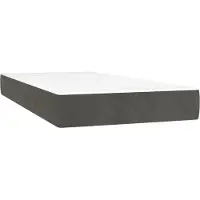 Syfax Taschenfederkernmatratze Mittel Dunkelgrau 90x200x20 cm Samt