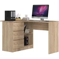 Akord Eck-Schreibtisch B16 links Sonoma-Eiche B124 x H77 x T85 cm