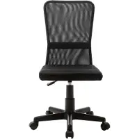 Syfax Bürostuhl Schwarz 44x52x100 cm Netzgewebe