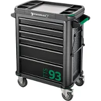Stahlwille Werkstattwagen RAL 7016/9005, 6 Schubladen Vollauszug, Zentralverriegelung, 500 kg Traglast, 877x481x1000 mm