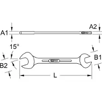 Ks Tools 518.3206, Chrom-Vanadium-Stahl, Chrom, DIN 3110 / ISO 3318 / ISO 1085 / ISO 10102, 220 mm, 212 g, 1 Stück(e)