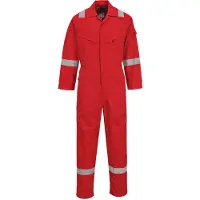Portwest Leichte antistatische Fr-Overall 280g Farbe: Rot Größe XXXL -