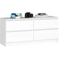 Akord Kommode K120 4 Schubladen weiße Farbe elegante Aufbewahrung