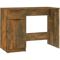 Syfax Schreibtisch Räuchereiche 100x50x75 cm Holzwerkstoff