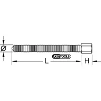 Ks Tools 610.1705, Spindel, Schwarz, 1 Stück(e), Stahl, M16, 1,6 cm