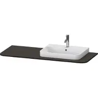 Duravit Waschtisch-Konsole Happy D.2 Plus 130x55cm, m 1 AS, Beck. re, Nussb geb.