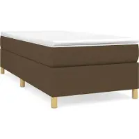 Syfax Boxspringbett mit Matratze Dunkelbraun 90x190 cm Stoff