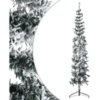 Syfax Künstlicher Halb-Weihnachtsbaum mit Schnee Schlank 240 cm
