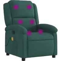 Syfax Massagesessel Dunkelgrün Samt