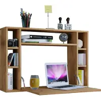 VCM Schreibtisch "Holz Hänge Schreibtisch Wandschreibtisch Wandila", braun (honig, eiche), B:90cm T:20cm, Tische, Schreibtisch