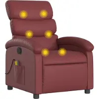 Sonstiges Massagesessel Weinrot Kunstleder