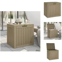 vidaXL Gartenbox Hellbraun 55,5x43x53 cm Polypropylen - Gartenboxen