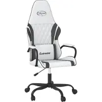 Syfax Gaming-Stuhl Weiß und Schwarz Kunstleder