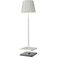 Sompex LED-Tischleuchte Troll 2.0 weiß, Fuß 10x38. Schirm 9xFuß 10 cm