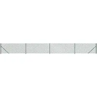 Syfax Maschendrahtzaun mit Bodenflansch Grün 1x10 m