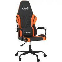 Syfax Gaming-Stuhl Schwarz und Orange Kunstleder