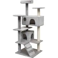 Syfax Katzen-Kratzbaum Sisal 125 cm Grau