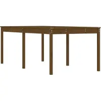 Syfax Gartentisch Honigbraun 203,5x100x76 cm Massivholz Kiefer
