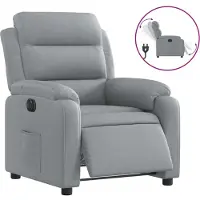 Syfax Relaxsessel Elektrisch Hellgrau Stoff