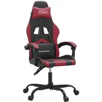 Syfax Gaming-Stuhl Schwarz und Weinrot Kunstleder