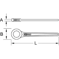 Ks Tools BRONZEplus Einringschlüssel gerade 95 mm